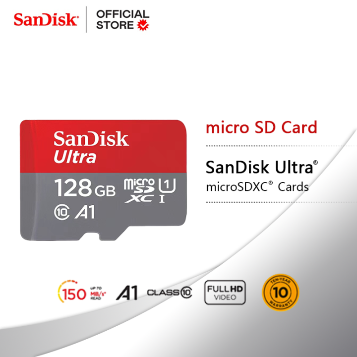 Sandisk Ultra Micro Sd 128gb 64gb 32gb 200gb 256gb 400gb Memory Card 16gb Microsd Card Tf/sd