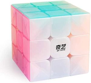 QY TOYS Warrior W 3x3 Speed Cube Jelly 3x3x3 Magic Cube Puzzles Transparent Pas Color