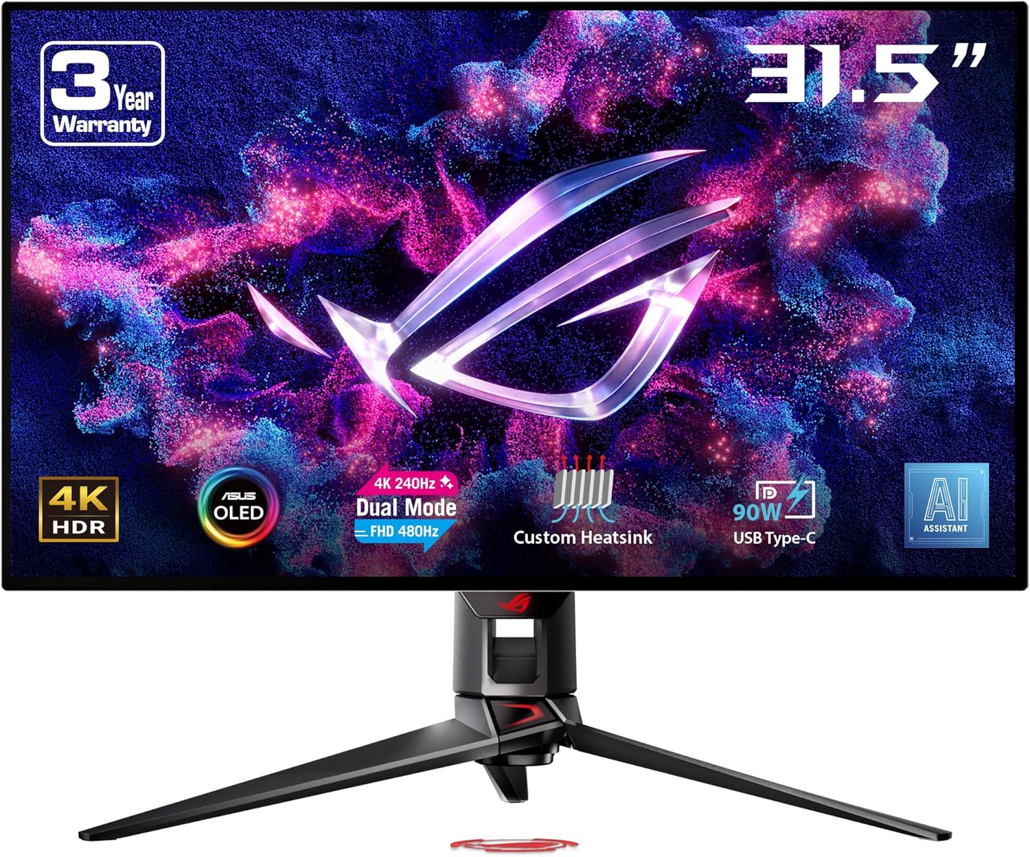 Asus ROG Swift OLED PG32UCDP 32" (3840x2160) 0.03ms GTG OLED Gaming Monitor with Versatile Dual Mode
