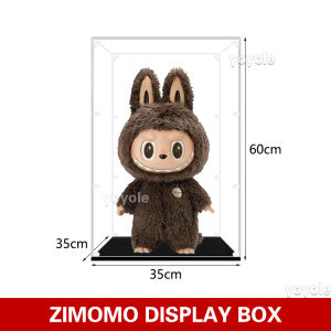 Zimomo Display Box Labubu Display Case Popmart Acrylix Storage Box Blind Box Display