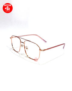 TO 81 Frame Kacamata Baca Resep Miss Magda 72701 C3 Gold Pink Kotak Aviator Size 55-16-145