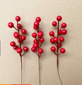 Nhánh Đào Đông Trang Trí Tết Phụ Kiện Đào Đông 12 Quả Trang Trí Cành Đào Đông