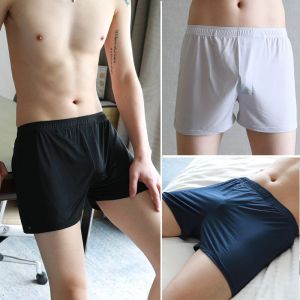 Men Underwear Plus Size XL-5XL Ice Silk Men Boxer Seluar Dalam Lelaki Solid Color Boxer Men Underwear Boxer Lelaki Underwear Set