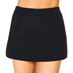 JIF Womens Swim Skirt High Waisted Bathing Suit Skirt Bikini Swimsuit Bottoms Swimwear #Y1687-01