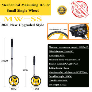 Digital/Mechanical ABS Folding Distance Measuring Wheel Roller Rangefinder Surveyor Walking Zero Clearing 100Km Foldable Big/Small Wheel with Storage Bag