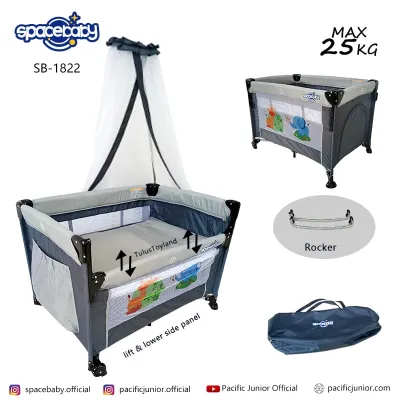 Tempat Tidur Box Bayi Spacebaby SB-1822 & SB-1855