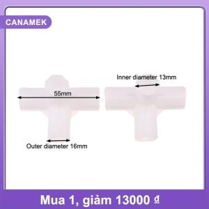 【CANAMEK】 2 cái id13mm bốn năm cách doanh Ống Adapter kệ tủ quần áo móc phụ kiện nhà máy hỗ trợ kết nối vườn tưới nước thủy lợi