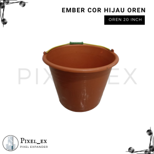 Ember Cor Bangunan Semen Acian Hijau Oren 14 inch 20 inch Anti Pecah