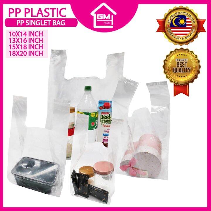 Transparent singlet plastic online bag