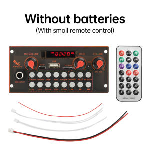 เครื่องขยายสัญญาณถอดรหัส MP3 Bt DC 5V บอร์ดและไมโครโฟนแบบ Diymore 2*10W