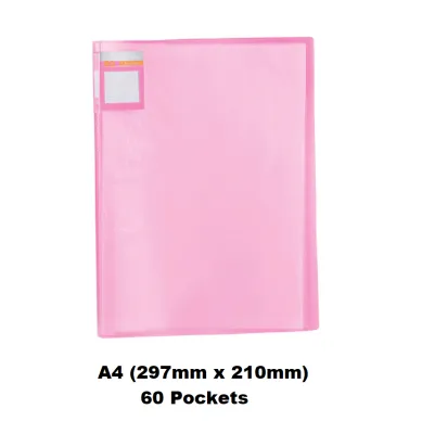 A4 Size Display Book 60 Transparent Pocket Clear Folder A4 Drawing Collection folder