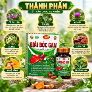GIẢI ĐỘC GAN CAO CẤP 60 VIÊN – HỖ TRỢ CHĂM SÓC CHỨC NĂNG GAN TIỆN DÙNG HẰNG NGÀY