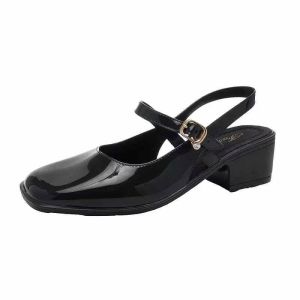 +1SIZE Womens Fashion Vintage Mary jane Style Glossy Heels (Not Glossy) 627