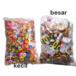 500 gram penghapus kiloan campur kecil dan besar