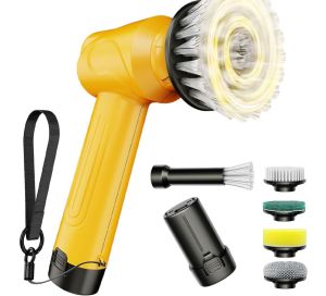 90Min Electric Scrubber Cleaning Toilet Brush Rechargeable Battery Spin Brush for Deep Bathroom Clean bathtub Floor