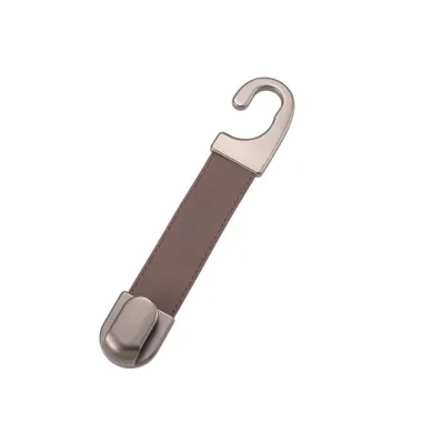【COD+Ready Stock】 Suede Leather Car Seat Headrest Hook Easy to Install Wear-Resistant Metal Hanging Hook Portable Seat Back Hanger Hook Car Interior Accessories