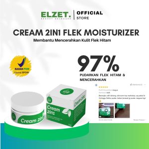 Elzet Skincare Cream 2in1 Glowing Krim Siang Malam Pemutih Kulit Wajah Kusam Beruntusan Flek Hitam Membandel