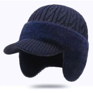 UNIITY Thicken Warm Winter Hat Knitted Plush Lined Thick Knitted Hat Casual Coldproof Earflap Beanie Cap for Women Men