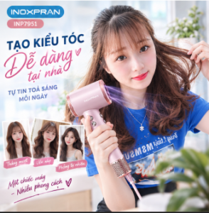 🌸 MÁY SẤY TÓC INOXPRAN INP7951 – 110.000 VÒNG/PHÚT SẤY NHANH TÓC VÀO NẾP ĐẸP 💨