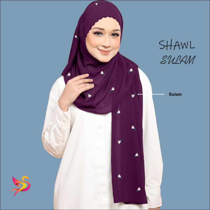 shawl tali chiffon