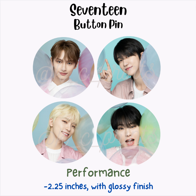 Seventeen Button Pin Badge Scoups Wonwoo Mingyu Vernon Woozi