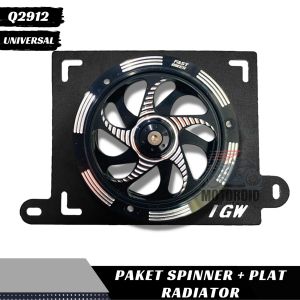 PAKET COVER RADIATOR+SPINNER MODEL LABIRINT PUTAR 1SET AEROX LEXI NMAX PNP PLUS BAUT