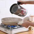 Stainless Steel Oil Filter Pot Kitchen Cooking Tool Storage Can Grease Strainer Container. 