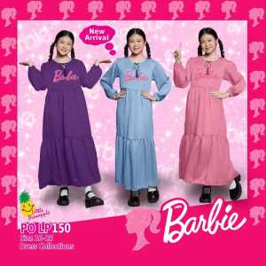 Little pineapple dress gamis linen barbie bordir anak 9-14Y