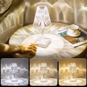 Crystal Table Lamp Decoration Lighting Fixture Creative Bedroom Living Room Atmosphere Desk Light