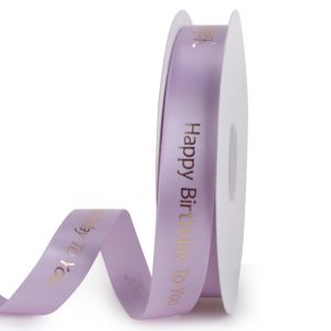 ECER 5METER Pita Satin 2cm Happy Birthday - Pita Kotak Kue PS008