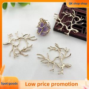✨QK shop✨ Tree Branch Base Necklace Pendants For Cameo DIY Jewelry Making Accessories