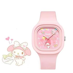 Kawaii Sanrio Kuromi My Melody Cinnamoroll Anime Figure Child Silica Gel Watch Sports Casual Student Birthday Present