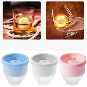 3Pcs Large Silicone Ice Cube Mold / Cold Drink Ice Ball Maker / Round Ice Mold for Whiskey Cocktails