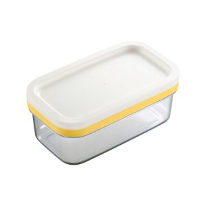HUNIU Plastic Butter Dish with Lid Rectangular Butter Slicer Box Freshness Preservation Detachable Butter Keeper Container Kitchen Storage