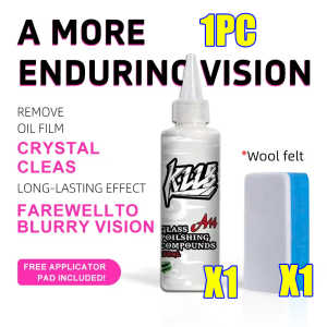 Car Glass Oil Film Remover Windscreen Cleaner Strong Decontamination Watermark Remover Anti Fog Rainproof Stain Degreaser Auto Glass Polish Hydrophobic Coating Cleaner for Windshield Window Mirror Car Care Wurth Style 玻璃油膜去除剂 去污除油膜 雨痕水渍清洁剂 汽车玻璃清洁剂