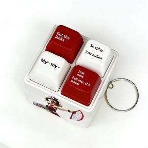 Amila vui Gà La Hét căng thẳng Relief Keychain với hiệu ứng âm thanh và đèn LED món quà hoàn hảo cho vui và thư giãn