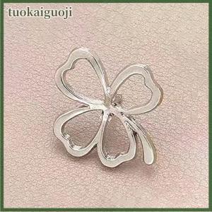 tuokaiguoji เข็มกลัดแฟชั่นเข็มกลัดรูปโบว์ดอกไม้สำหรับผู้หญิงเข็มกลัดติดเสื้อโค้ทกันหนาวทำจากโลหะ