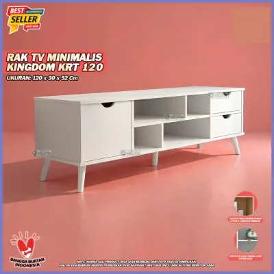 Rak TV Meja TV Kingdom KRT 120 Rak Minimalis Modern Terbaru Lemari TV Buffet TV Kabinet TV Tempat TV