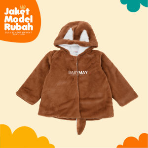 Jaket Bulu Anak Model Rubah Lucu - Hoodie dengan Variasi Telinga dan Ekor - Bulu Lembut Hangat untuk Bayi 6 Bulan - 5 Tahun