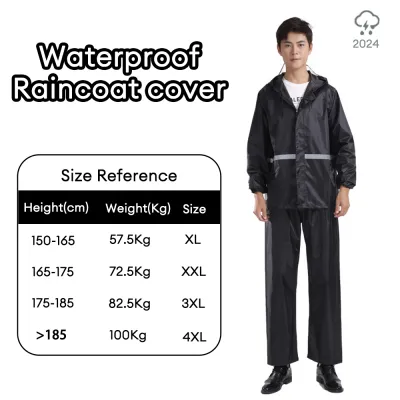 Raincoat Jacket and Pants Set Waterproof Rain Coat for Women Waterproof Motorcycle Terno Raincoat With Reflector Rainsuit Split Electric Car Take Away Ride Full Body Rainstorm Proof
