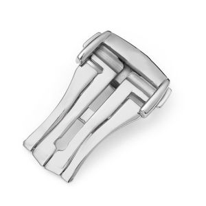 LANGLEY 316L Stainless Steel Deployment Buckle for Omega Watch Bands Folding Clasp Belt Logon Silver Gold Rose 16mm 18mm 20mm Leather Strap Accessories