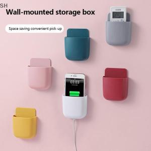 🚗🛵SH 1PCS Wall Mounted Storage Box Mobile Phone Plug Holder Stand Rack Remote Control Storage Organizer Case For Air Conditioner