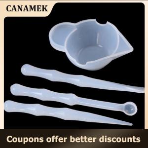 【 CANAMEK 】 1Set Mix Cup Silicone Mold Epoxy Resin Tools DIY Jewelry Making Stick Handmade