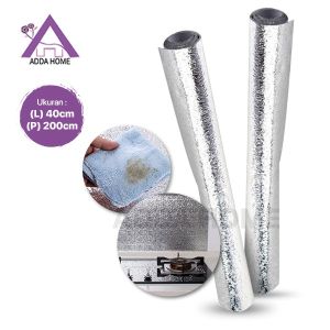 Pelindung Sticker Dinding Dapur Laci Meja Aluminium Foil Anti Minyak 40x200cm