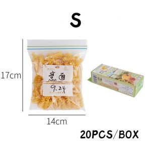 Reusable Zipper Type Food Storage Bag Vegetable Fresh-keeping Bag Double Sealed Kitchen Storage Bag