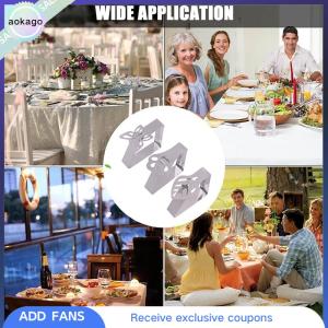 Aokago คลิปหนีบผ้าปูโต๊ะปิคนิครูปผีเสื้อ6แพ็กคลิปหนีบโต๊ะปิคนิคแบบทนทานใช้ในร่ม