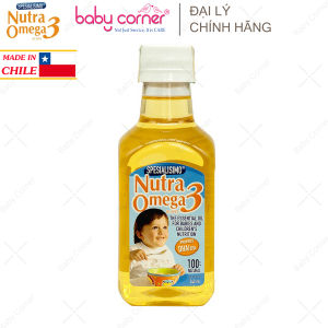 [HSD 28/10/2026] Dầu Ăn Dặm Cá Hồi Nutra Omega 3 Bổ Sung DHA Chai 240ML Cho Bé 7M+