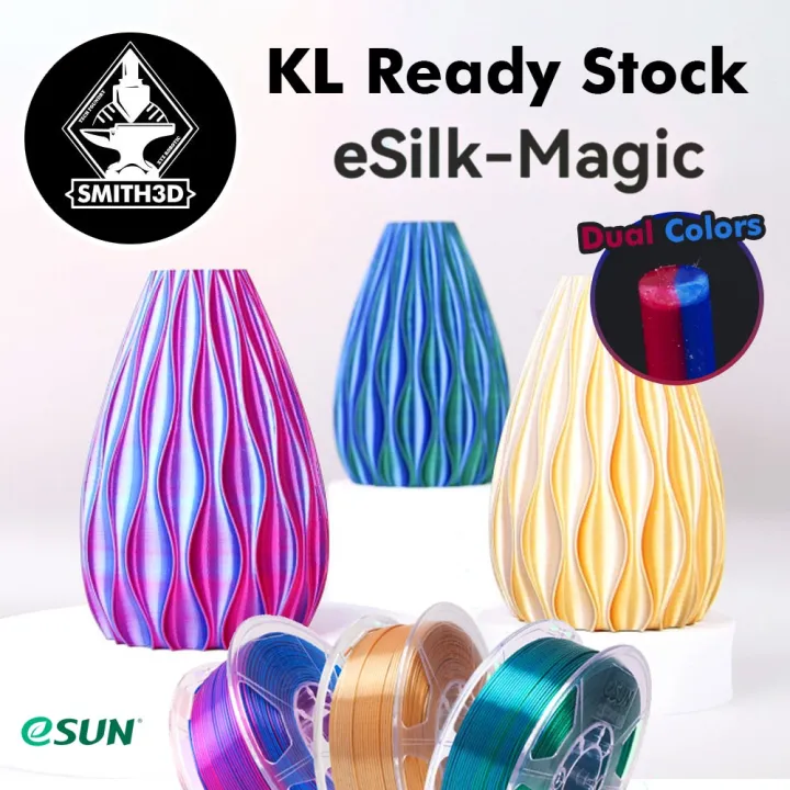 eSUN Dual Color Filament 1.75mm eSilk Magic 3D Printing Red Blue 2 in 1