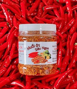 Muối Ớt Siêu Ngon 250gr Đậm Đà Hương Vị Siêu cay Không Hóa Chất Không Phụ Gia Không Đường Không Chất Bảo Quản -  Hộp Tiện Lợi