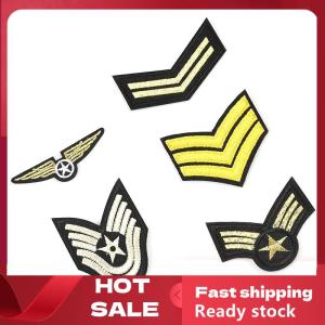 🚚【Local Express Delivery】🚚 Flying Jacket Badge Golden Wings  Hook Loop Patch Mini Eagle Morale Emblem Chest Cloth Sticker for Men Pilot Suit DIY